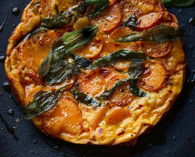 Pumpkin and sage frittata