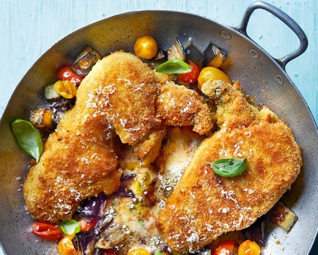 Parmigiana Parmigiana-stuffed chicken supreme