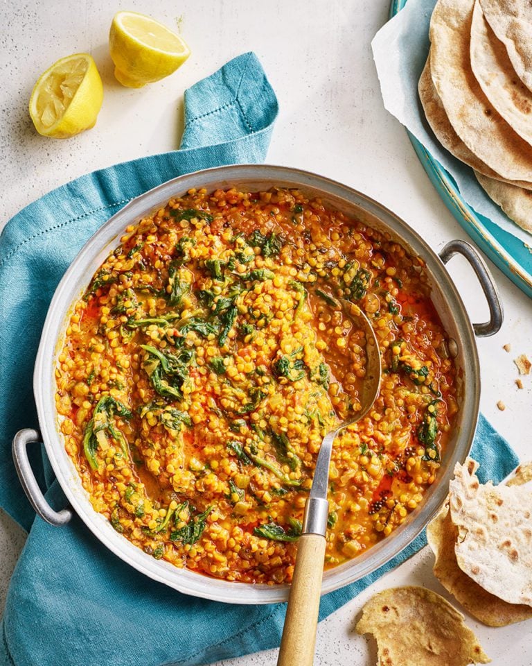 Coconut dal and chapati