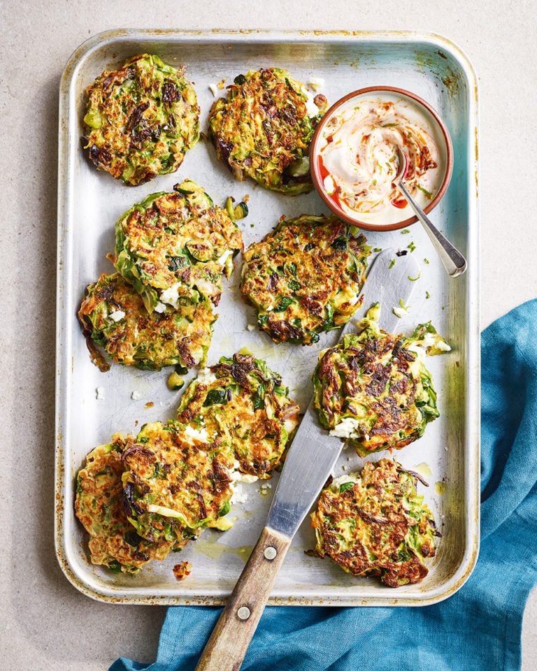 Feta and harissa fritters