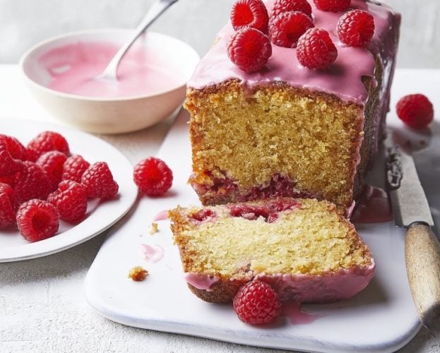 Raspberry loaf cake