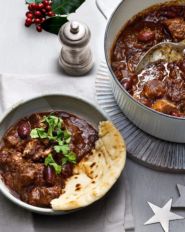 Lamb, aubergine and olive stew