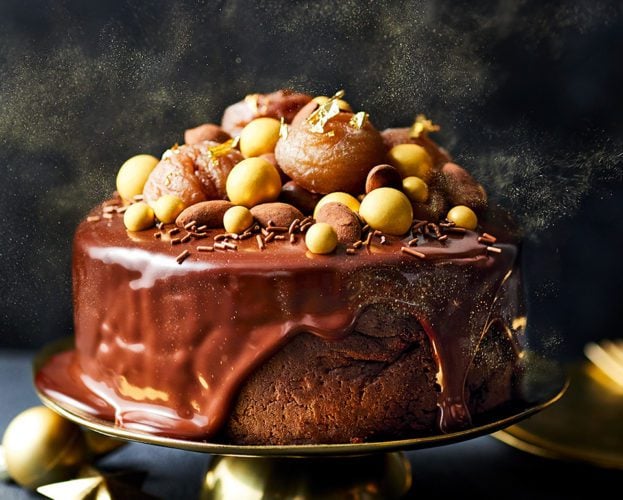 Chocolate and chestnut cake