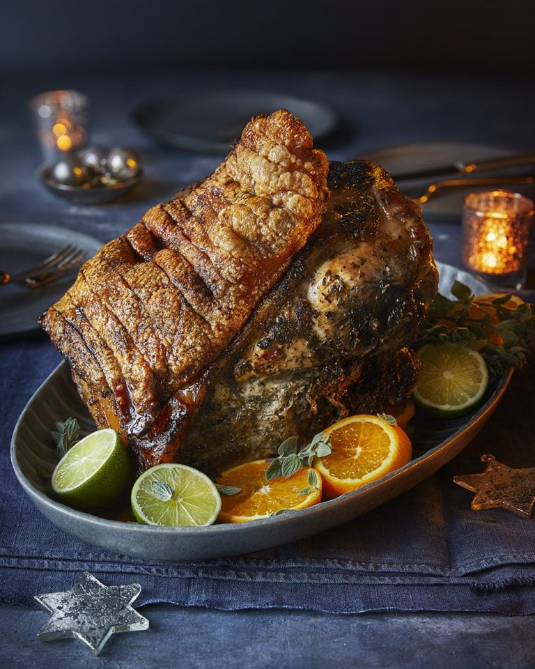 Pernil (Puerto Rican slow-roasted pork)