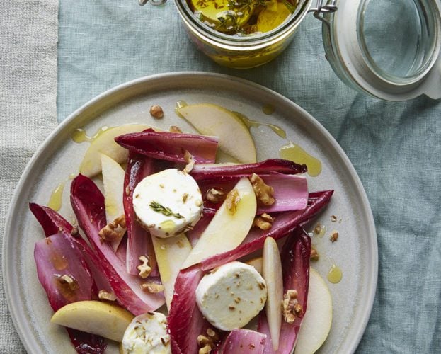 Marinated goat’s cheese salad