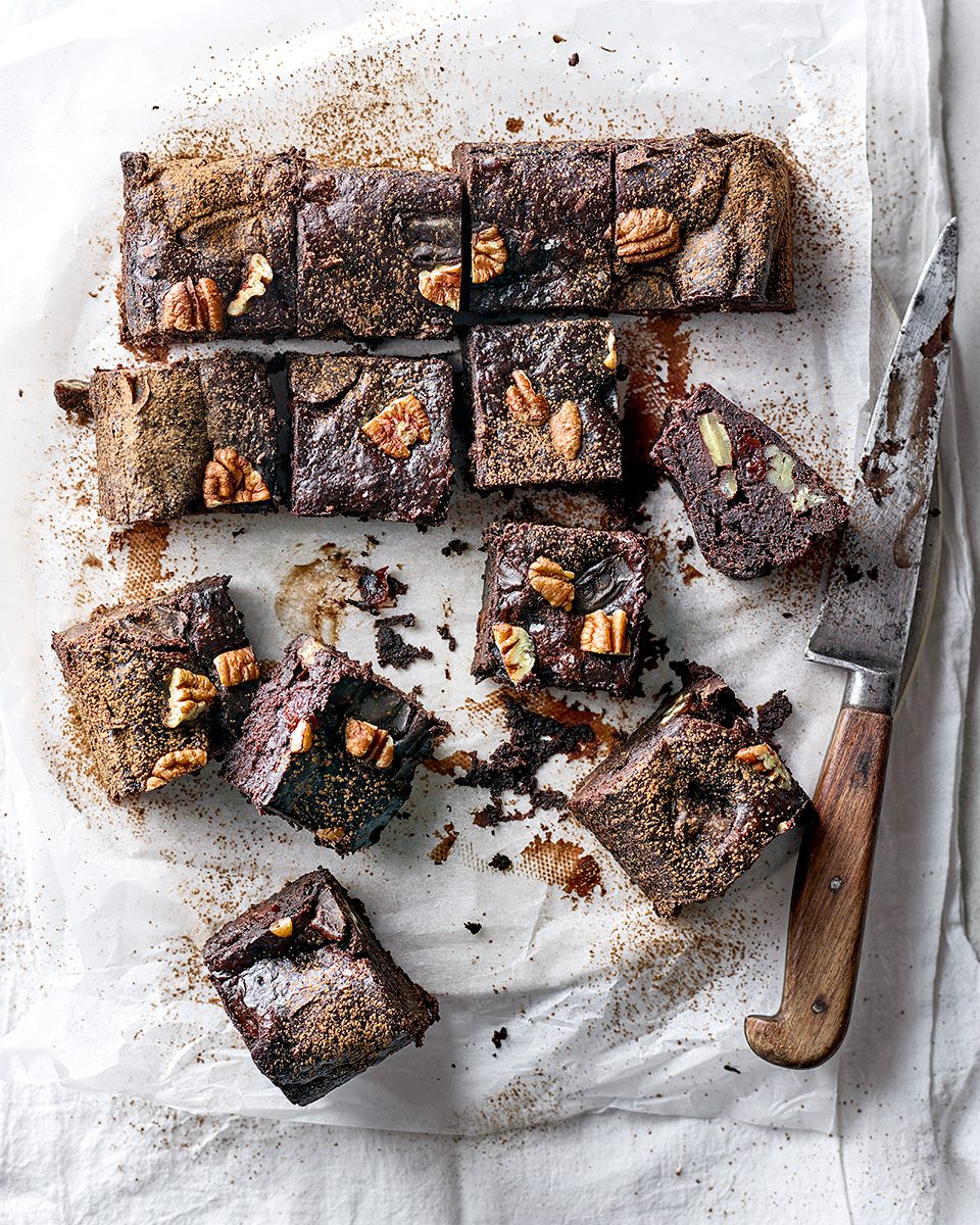 Vegan chocolate brownies delicious. magazine