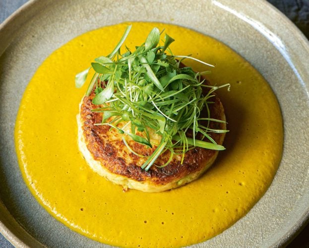 crab cakes with katsu