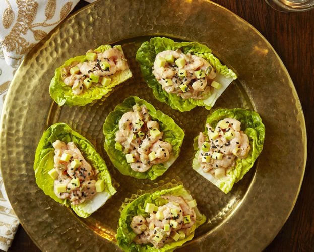Kimchi prawn cocktail boats