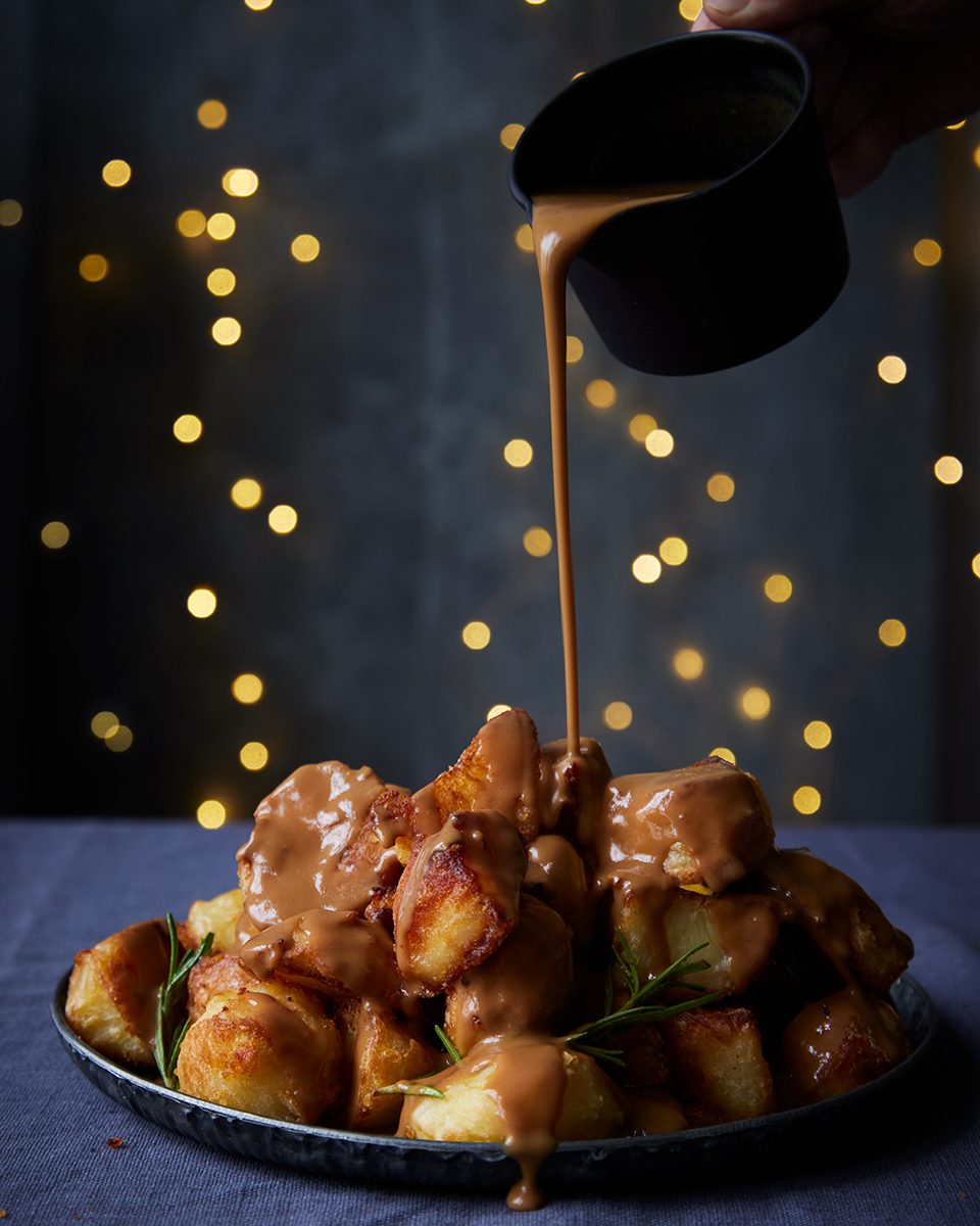 Vegan Gravy with Caramelized Onions - Champagne Tastes®