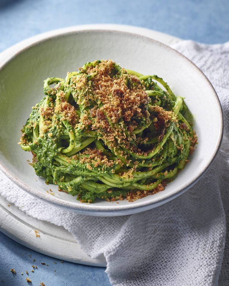 Cavolo nero linguine with pangrattato