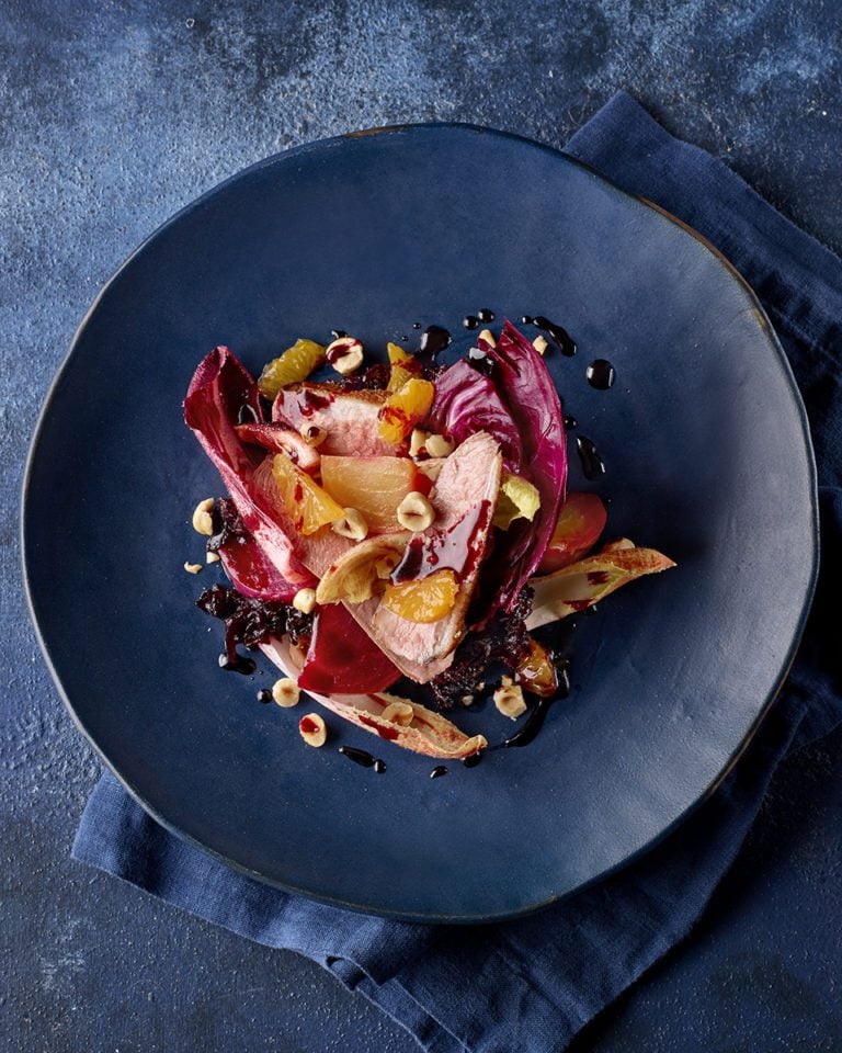 Smoked duck and beetroot salad