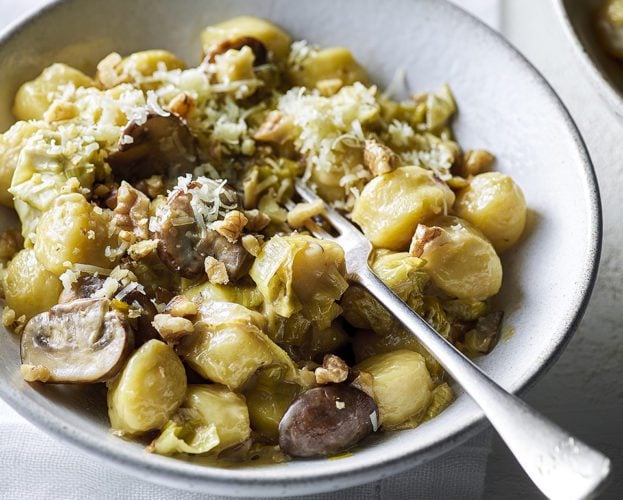 Leek, mushroom and mature cheddar gnocchi