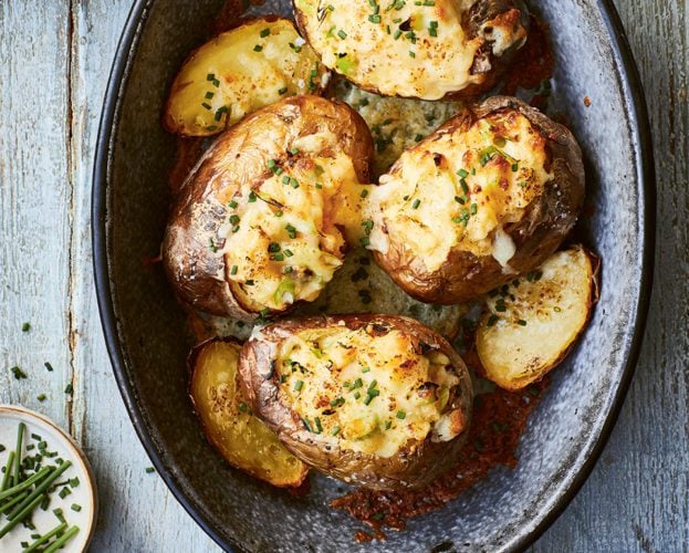 Smokey potatoes with Lancashire cheese