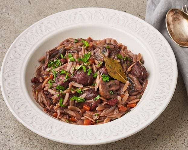 Coq au vin orzo