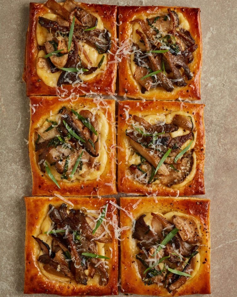 Cheesy mushroom Danish pastries