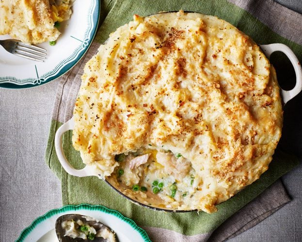 Smoked haddock fish pie with parmentier potatoes