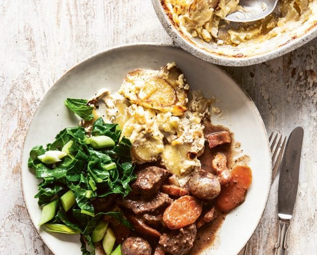 Pressure cooker beef casserole