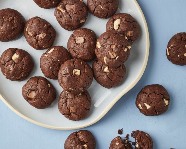 Triple chocolate rye cookies