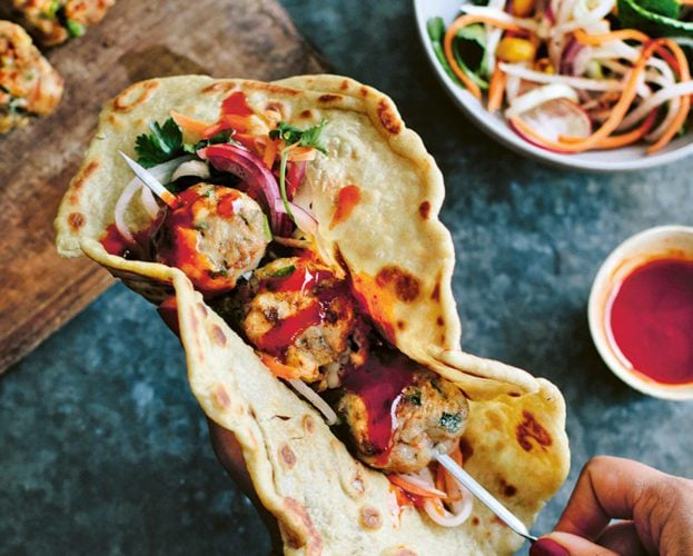 Chicken and prawn kofta
