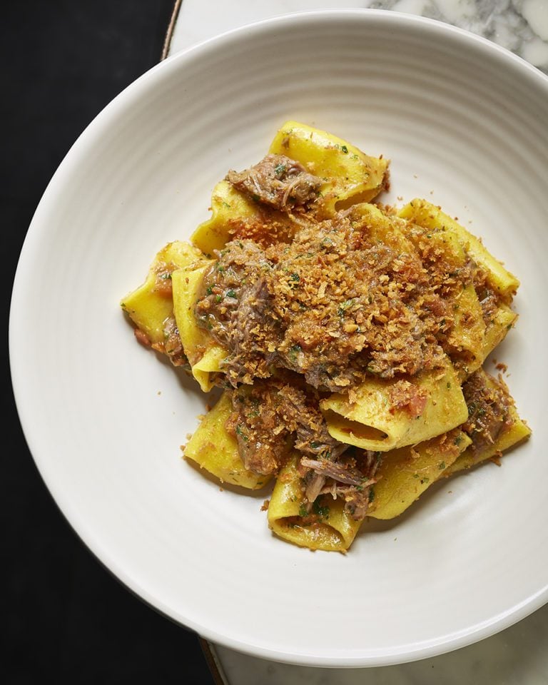 Paccheri pasta with lamb ragù