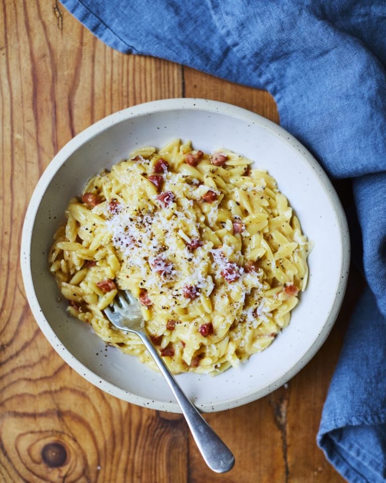 Orzo carbonara