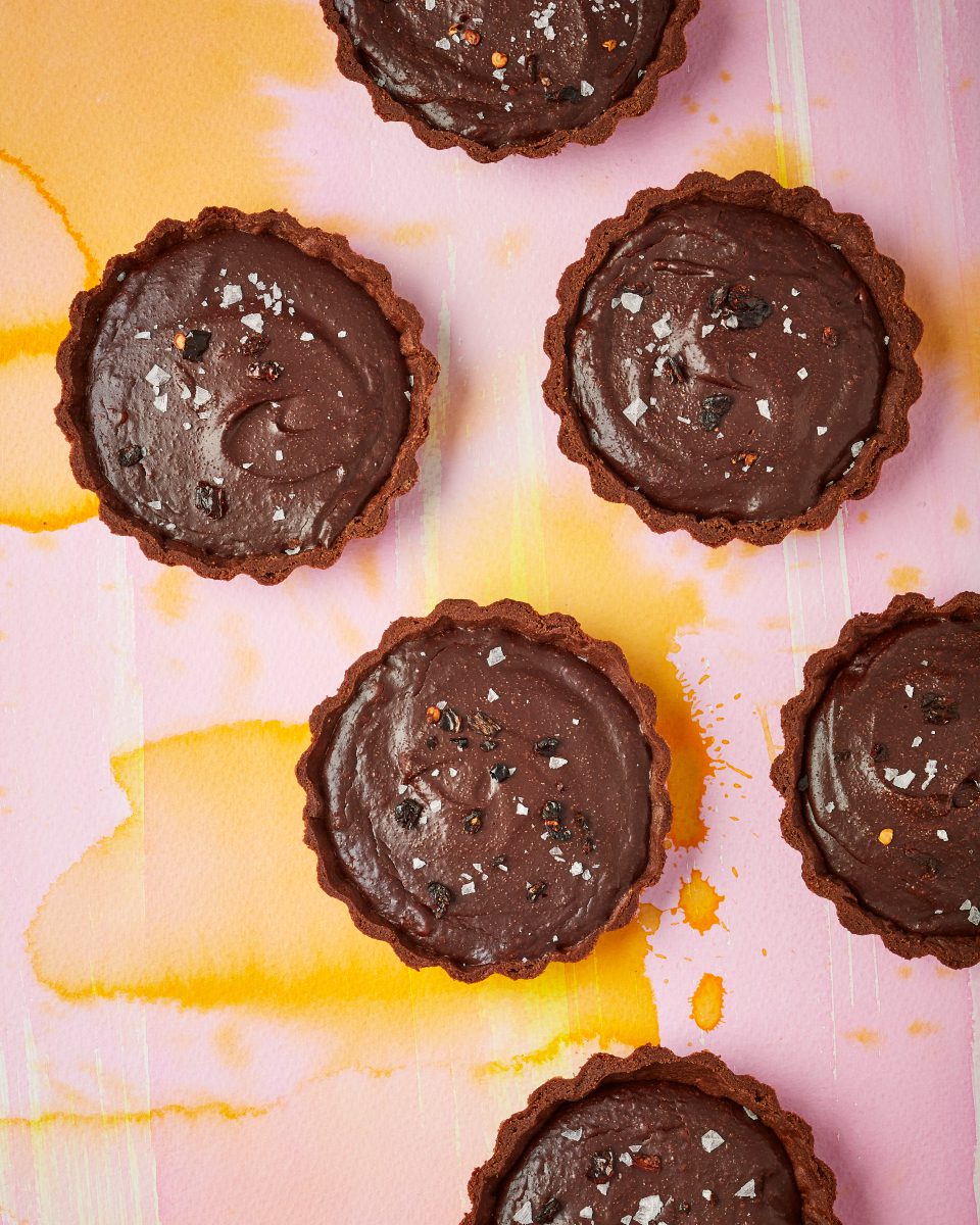 Chipotle chilli chocolate tarts delicious. magazine