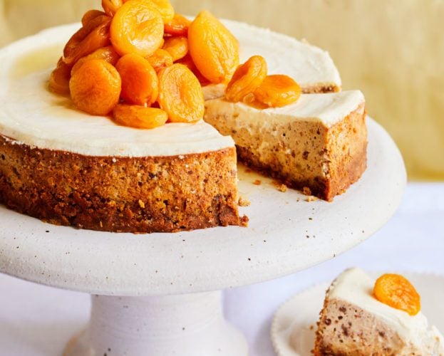 Almond and apricot cheesecake