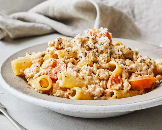 Creamy chicken sausage pasta