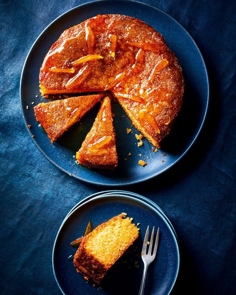 Seville orange marmalade drizzle cake
