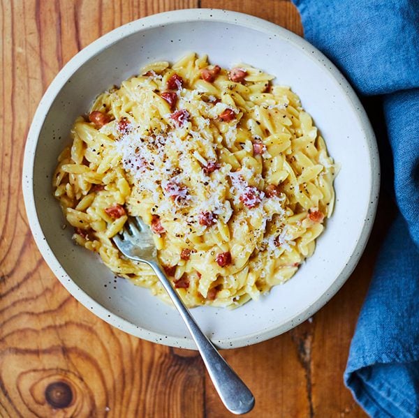 Orzo carbonara