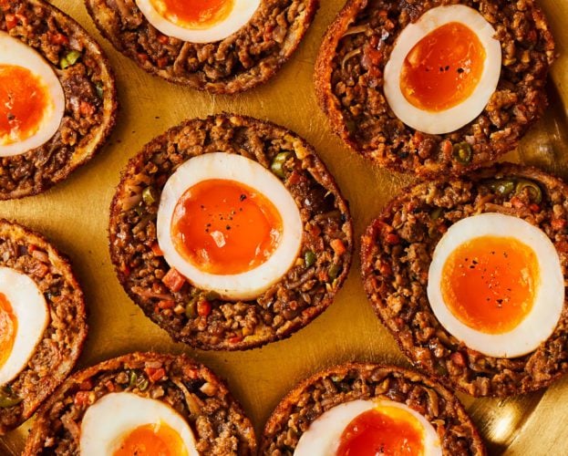 Bangla egg-stuffed mutton chops
