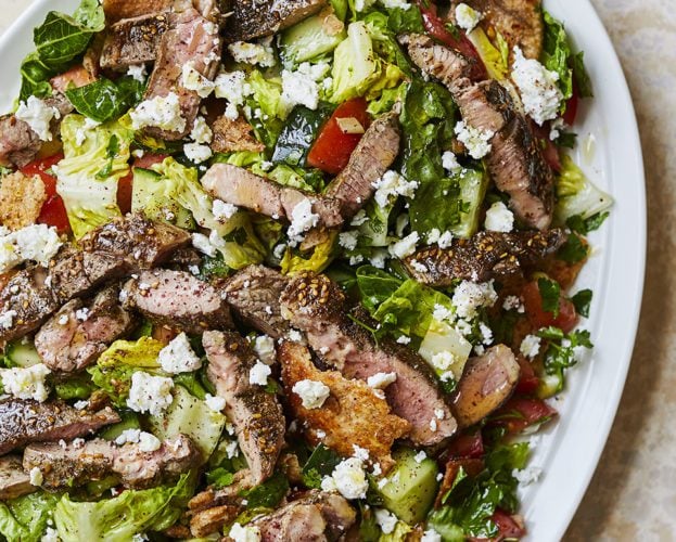 Za’atar lamb chopped salad