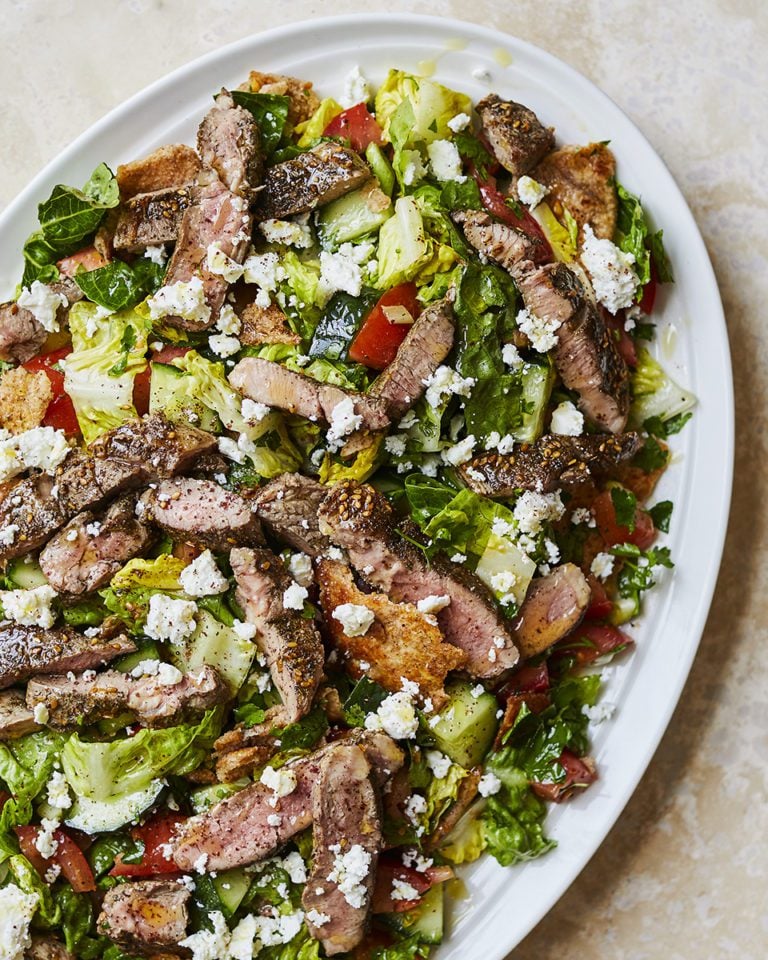 Za’atar lamb chopped salad