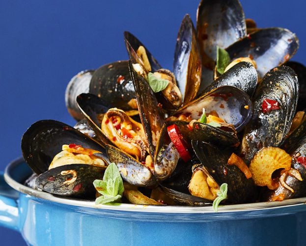 Mussels with 'nduja