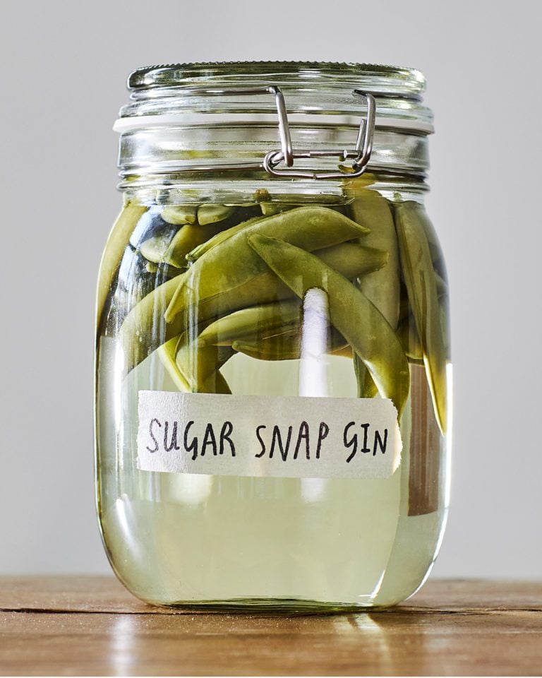 Sugar snap pea gin