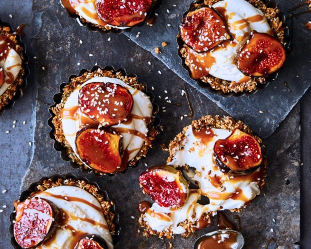 Fig and goat’s cheese sweet tartlets