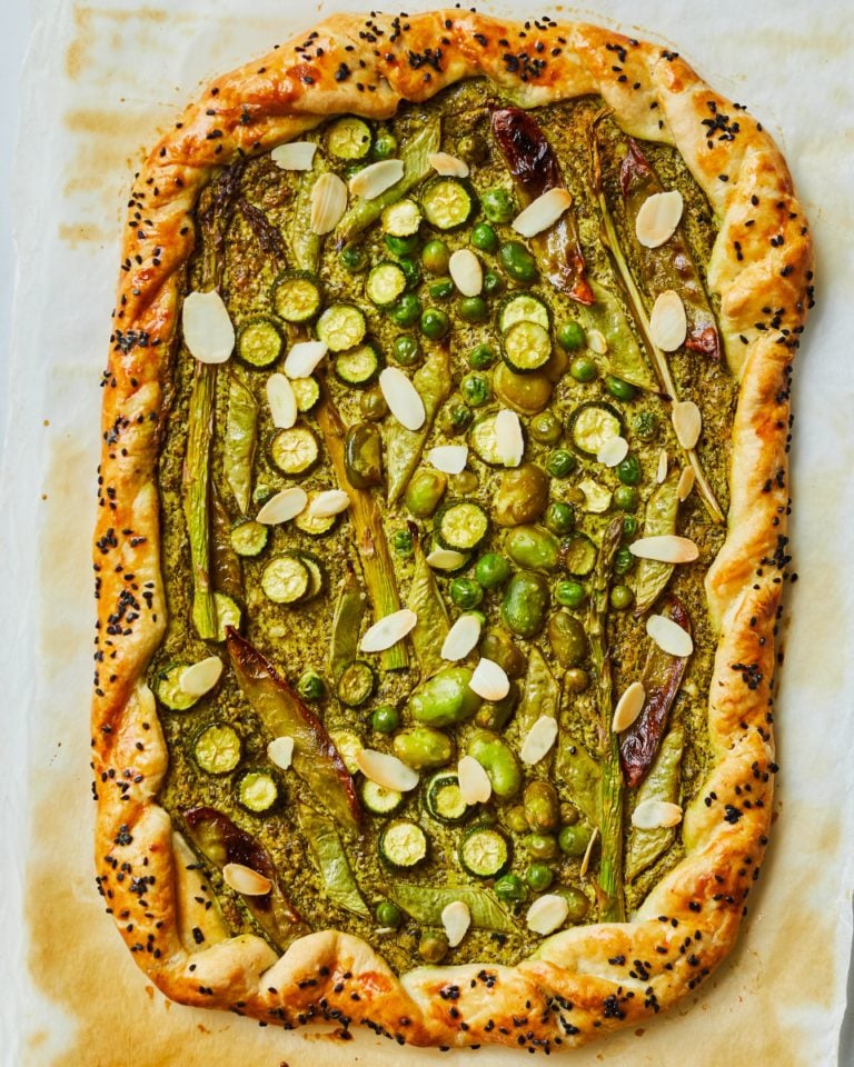 Summer vegetable and feta galette