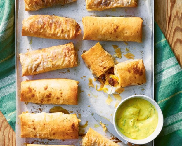 filo-wrapped hake