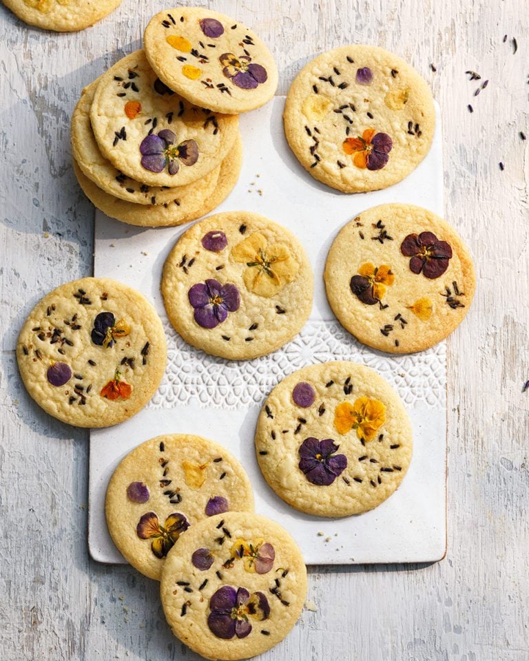 Lavender shortbread biscuits