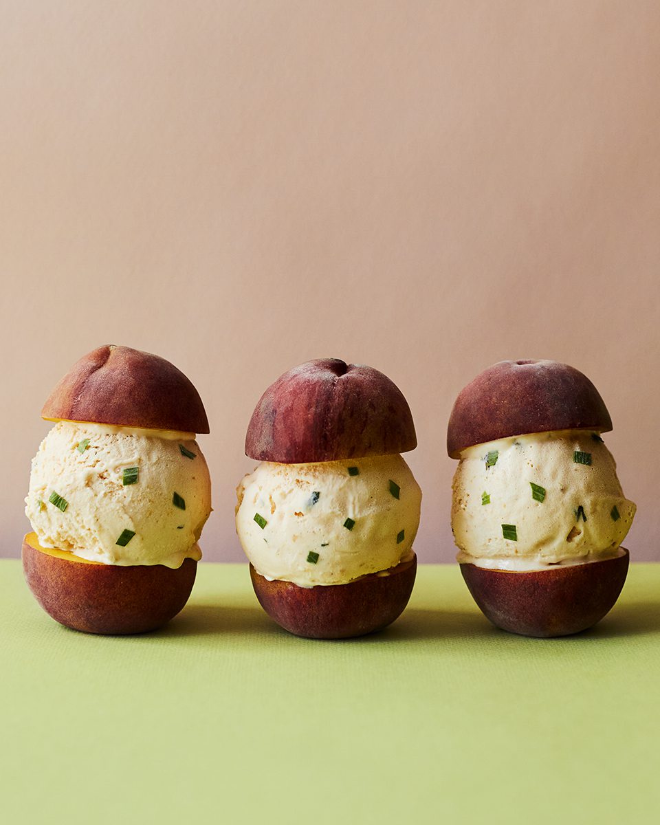 Peach and tarragon ice cream - delicious. magazine