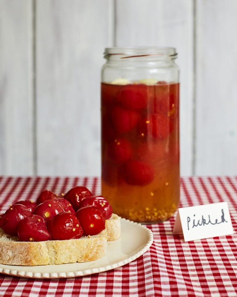 Pickled cherry tomatoes