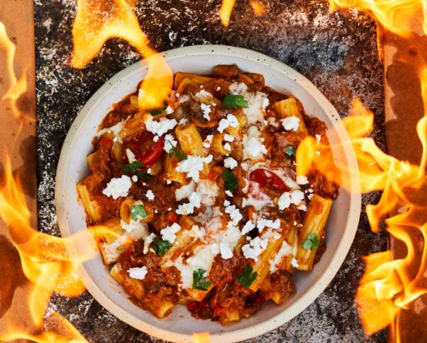 Burn food