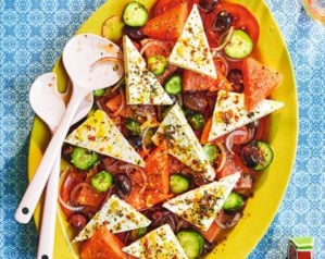 Watermelon greek salad