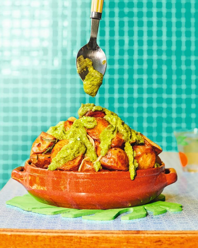 Green patatas bravas