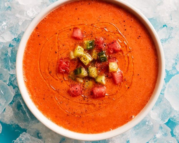 Chilled watermelon soup