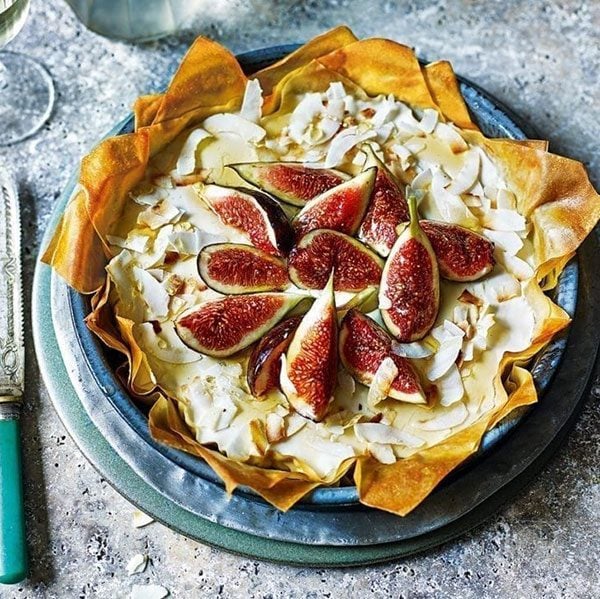 Ricotta and fig tart