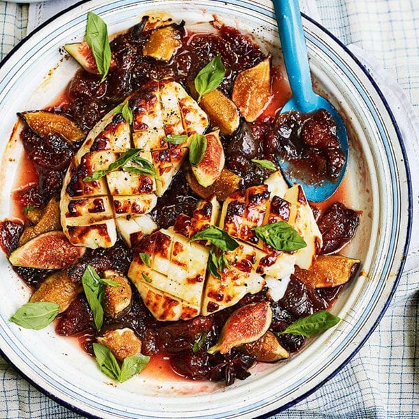 Halloumi and fig jam