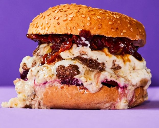 blue cheese smash burger