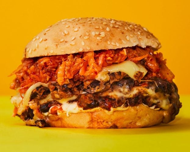 Veggie smash burger
