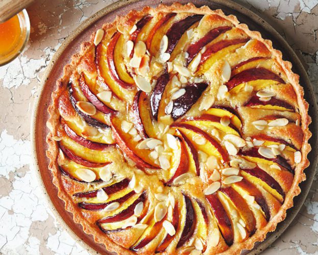 Italian nectarine and almond tart